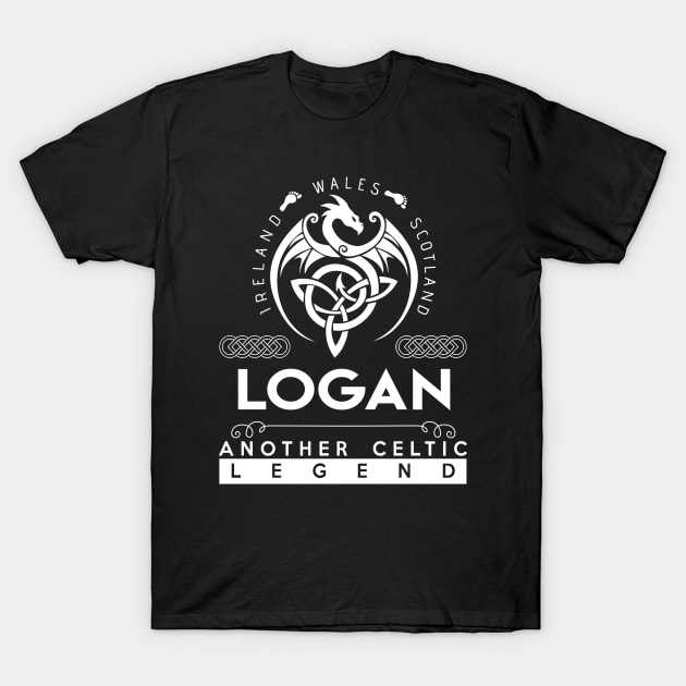 Logan Name T Shirt - Another Celtic Legend Logan Dragon Gift Item T-Shirt by harpermargy8920